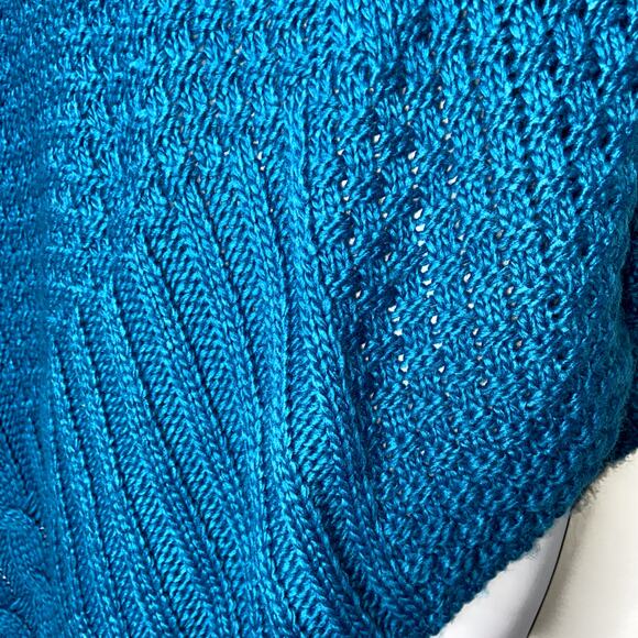 Chico's Poncho Women's Size L/XL Sweater Knit Teal Color * - Picture 5 of 8